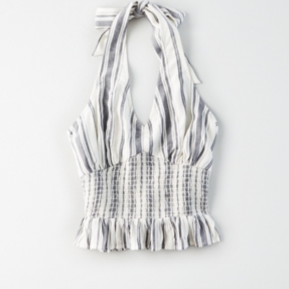 Smocked Waist Haltered Top